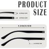 1 Pair TR90 Bright Black Glasses Replacement Arms Glasses Double Flat Teeth 7mm Replacement Temple with Screws, Screw Washers and 3-in-1 Screwdriver (Gloss Black 7mm) view 2