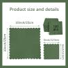 100 Pieces 2-ply Green Napkin Disposable Scalloped Cocktail Napkins Beverage Napkins Dessert Napkins Paper Napkins for Dinner Wedding Birthday Party Bridal Anniversary Reception Event (Green) view 2