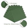 100 Pieces 2-ply Green Napkin Disposable Scalloped Cocktail Napkins Beverage Napkins Dessert Napkins Paper Napkins for Dinner Wedding Birthday Party Bridal Anniversary Reception Event (Green) view 3