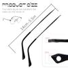 1 Pair Metal Glasses Temple Replacement Eyewear Frame Temple with Hinge Screw for Glasses Sunglasses Repair Black view 2