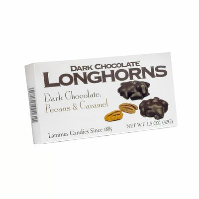 Lammes Candies Dark Chocolate Longhorns, 2 pc - Case of 48