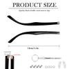 1 Pair TR90 Bright Black Glasses Replacement Arms Glasses Double Convex Teeth 6.5mm Replacement Temple with Screws, Screw Washers and 3-in-1 Screwdriver (Gloss Black 6.5mm) view 2