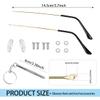 1 Pair Universal Metal Glasses Arm Replacement Kit Eyeglasses Repair Parts Replacement Temple for Eyeglasses Frames Gold view 2