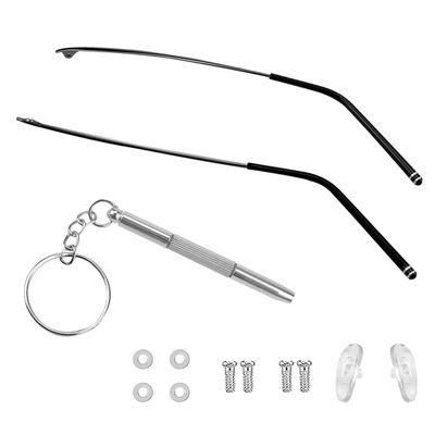 1 Pair Universal Metal Sunglasses Arm Replacement Eyeglass Repair Kit Glasses Replacement Temple for Sunglasses and EyewearBlack