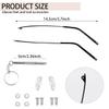 1 Pair Universal Metal Sunglasses Arm Replacement Eyeglass Repair Kit Glasses Replacement Temple for Sunglasses and EyewearBlack view 2