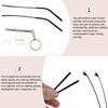 1 Pair Universal Metal Sunglasses Arm Replacement Eyeglass Repair Kit Glasses Replacement Temple for Sunglasses and EyewearBlack view 3
