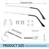 1 Pair Eyeglass Arm Replacement Kit Metal Temples for Glasses Repair Universal Legs Replacement Accessories for EyeglassesSilver view 2