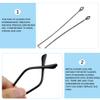 1 Pair Eyeglass Arm Replacement Kit Metal Temples for Glasses Repair Universal Legs Replacement Accessories for EyeglassesSilver view 4