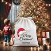 Personalized Santa Sacks With Glitter, Custom Name Christmas Sacks for Family Members, Initial Christmas Santa Bags, Christmas Gifts Bags, Christmas Tree Dcor 3 view 3