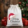 Personalized Santa Sacks With Glitter, Custom Name Christmas Sacks for Family Members, Initial Christmas Santa Bags, Christmas Gifts Bags, Christmas Tree Dcor 3 view 4