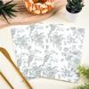 100 Floral Guest Napkins Sage Green and White Toile Disposable Paper Napkins Decorative Flower Bathroom Hand Towels for Bridal Baby Shower Tea Party Birthday Party Supplies (Sage Green) view 4