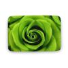 Bathroom Rugs Green Rose Bath Mat Non-Slip Shower Mat Bathtub Mats Absorbent Coral Velvet Bath Rugs Floor Mat for Bathroom Floor, Tub and Shower 23.6x15.7 Inch view 1