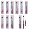 10Pcs Individually Wrapped Disposable Toothbrushes with Toothpaste, Disposable Travel Toothbrush, Pre-Pasted Toothbrushes for Dental Care, Guest Toothbrushes for Home Hotel Travel (Red, One Size) view 1