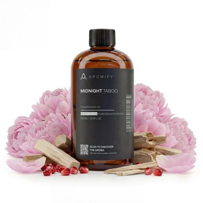 Aromify, Midnight Taboo Diffuser Oil, Inspired by Luxury Hotels, 16.9 FL Oz, 500 mL, Hotel Scent for Home, Office, Bathroom, Aromatherapy Essential Oil, Lemon & Pomegranate Scents.