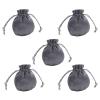 LJJCSFF 5 PCS Mini Velvet Bags Drawstring Jewelry Pouches Wedding Favor Bags Gift Bags for Small Items Headphones Candy Pouch Bags Grey view 1