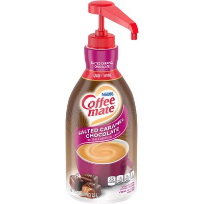 Nestle Coffee-mate Liquid Creamer Pump Bottle, Salted Caramel, 50.7 Fl Oz