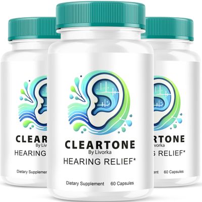 (3 Pack) Cleartone Capsules, Cleartone Ear Pills, Cleart Tone Pills for Hearing, Cleartone Official Capsules Advanced Formula, Cleartone Pills Reviews, Clear Tone for Overall Ear Health, 180, 3 Months