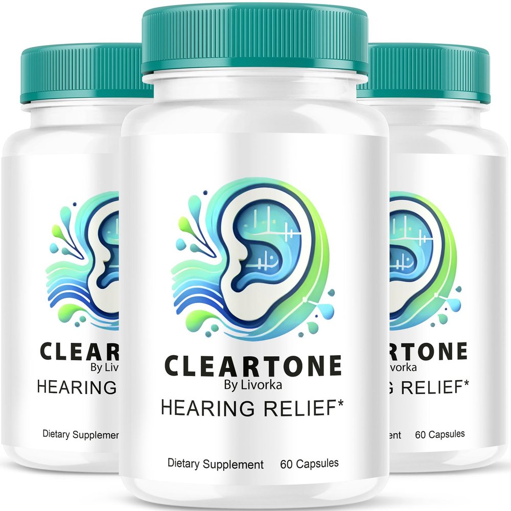 (3 Pack) Cleartone Capsules, Cleartone Ear Pills, Cleart Tone Pills for Hearing, Cleartone Official Capsules Advanced Formula, Cleartone Pills Reviews, Clear Tone for Overall Ear Health, 180, 3 Months