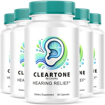 (5 Pack) Cleartone Capsules, Cleartone Ear Pills, Cleart Tone Pills for Hearing, Cleartone Official Capsules Advanced Formula, Cleartone Pills Reviews, Clear Tone for Overall Ear Health, 300, 5 Months