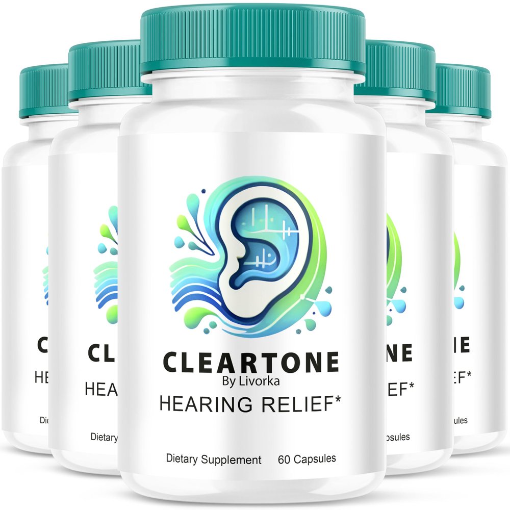 (5 Pack) Cleartone Capsules, Cleartone Ear Pills, Cleart Tone Pills for Hearing, Cleartone Official Capsules Advanced Formula, Cleartone Pills Reviews, Clear Tone for Overall Ear Health, 300, 5 Months
