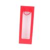 COLLBATH 12pcs Red Bags Kraft Paper Wine Carrier Window for Christmas Weddings and Party Favors Portable Red view 1