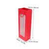 COLLBATH 12pcs Red Bags Kraft Paper Wine Carrier Window for Christmas Weddings and Party Favors Portable Red view 2