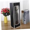 Garneck 12pcs Kraft Paper Red Wine Tote Bags with Transparent Window Portable Single Bottle Gift Carrier for Weddings Parties and Christmas Favors Black with Border view 3