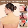 13 Pcs Castor Oil Pack Wrap, Organic Cold Pressed Unrefined Glass Bottle for Liver Detox, Stomach, Neck, Knee, Foot & Entire Body, Organic Cotton Reusable Pads Kit for Hot/Cold Compress view 4