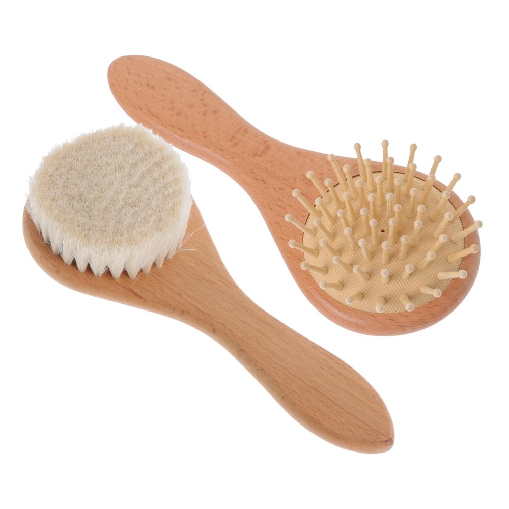 Abaodam Infant Hair Brush Scalp Massager 2pcs Baby Bath Brush Shampoo Scrubber