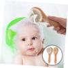 Abaodam Infant Hair Brush Scalp Massager 2pcs Baby Bath Brush Shampoo Scrubber view 3