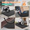 24"x42"x2.5" Rubber Threshold Ramp, 2.5" Height Portable Wheelchair Ramp, 2500LBS Weight Capacity for Wheelchairs, Doorways, Stairs, Home, and Pets, with 3-Channel Cable Protector view 2