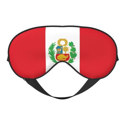 Flag of Peru Soft Eye mask, All Over Printed, 96% Polyester 4% Spandex