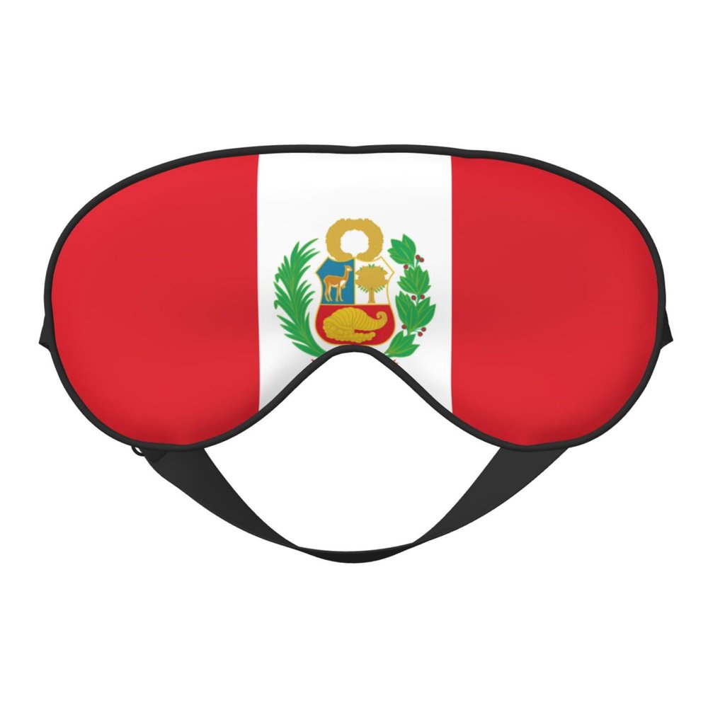Flag of Peru Soft Eye mask, All Over Printed, 96% Polyester 4% Spandex