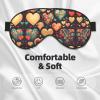 Colorful Hearts Soft Eye mask, All Over Printed, 96% Polyester 4% Spandex view 3