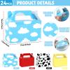 24Pcs Cartoon Story Birthday Party Favor Boxes for Toy Inspired Game Story Party Decorations Cow Print Sky Blue Cloud Treat Boxes Toy Party Goodies Boxes for Kids Baby Shower Party Supplies 5.95.93 view 2