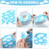 24Pcs Cartoon Story Birthday Party Favor Boxes for Toy Inspired Game Story Party Decorations Cow Print Sky Blue Cloud Treat Boxes Toy Party Goodies Boxes for Kids Baby Shower Party Supplies 5.95.93 view 3