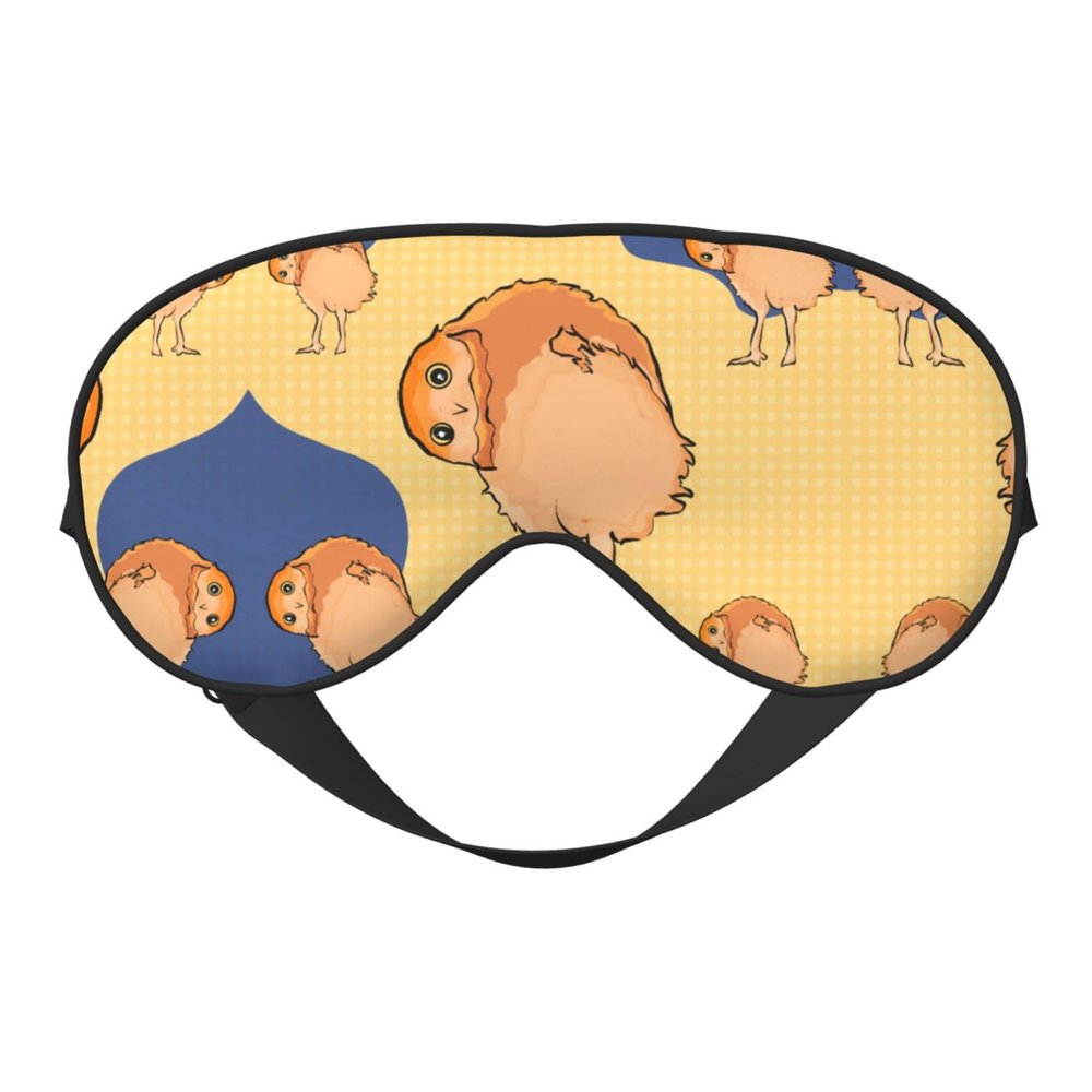 Crooked Owl Soft Eye mask, All Over Printed, 96% Polyester 4% Spandex