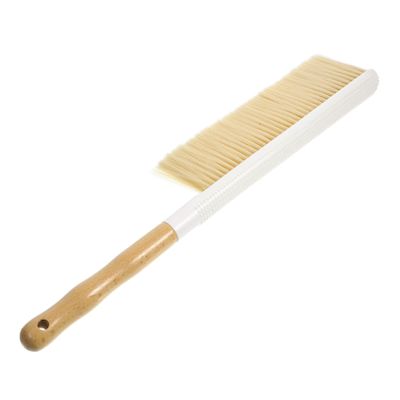 Anneome Wooden Whisk Broom Soft Bristles Multi-Functional Cleaning Brush for Bed Sofa Car and Hard Reach Areas for Household Dust Removal