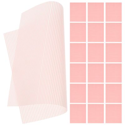 LABRIMP 50 Sheets Oil Food Wrapping Paper Pink Striped Food Wraps for Sandwiches Burgers and Snacks Convenient