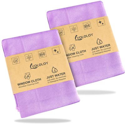 Window Cloth 2 pack, Basic Package Cleaning Cloth, Quality Replacement For Norwex. for Cleaning Home Window, car, Restaurant, Clean and Leave no Traces. Only Water is Needed to Complete The Cleaning