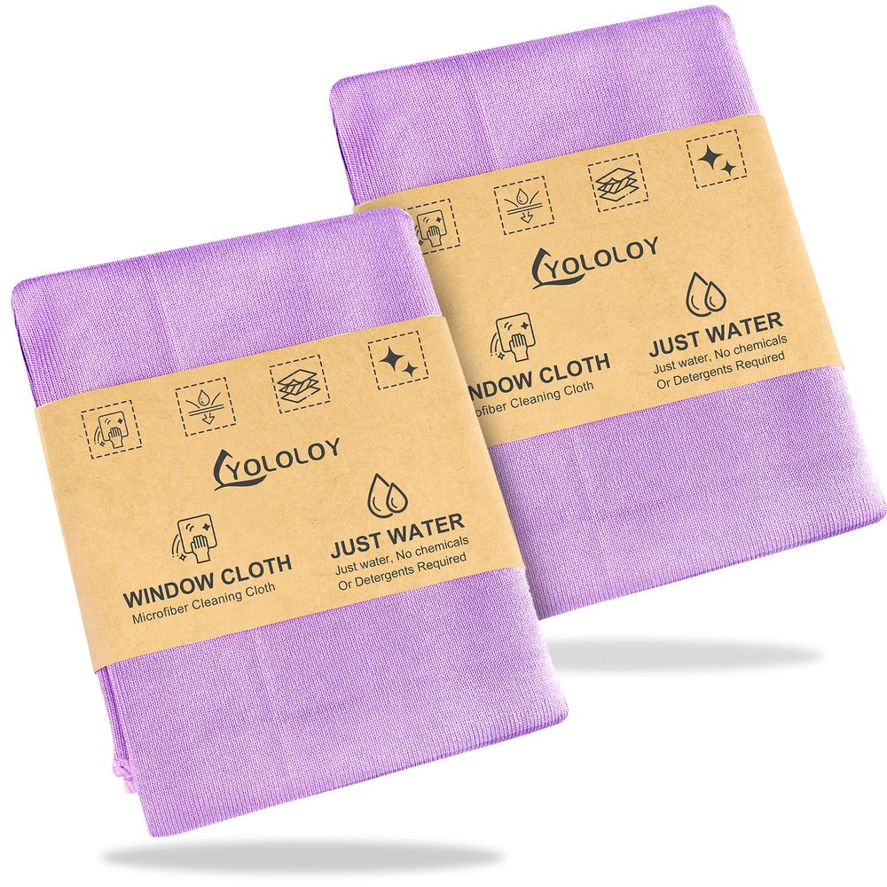 Window Cloth 2 pack, Basic Package Cleaning Cloth, Quality Replacement For Norwex. for Cleaning Home Window, car, Restaurant, Clean and Leave no Traces. Only Water is Needed to Complete The Cleaning