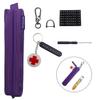 1 Pack Mesh Epi Pens Carrying Case EpiPen Carrier - Convenient Travel Case for Allergy and Diabetes - Fits Put in 1 Epi Pens (Purple) view 2