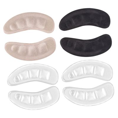 KOMBIUDA 4pairs High Heel Comfort Pads Gel Heel Inserts Reducing Friction for Women's Shoes
