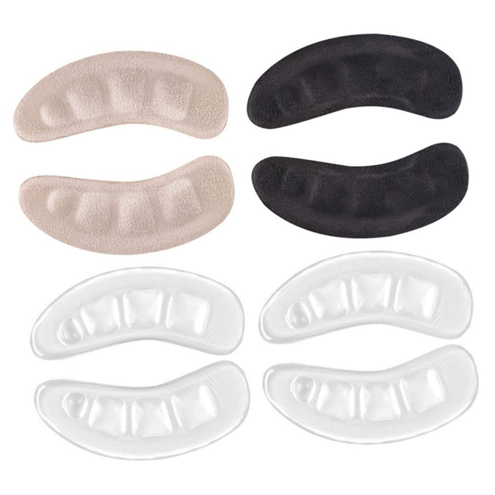 KOMBIUDA 4pairs High Heel Comfort Pads Gel Heel Inserts Reducing Friction for Women's Shoes