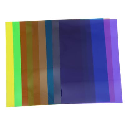 CORHAD Transparent Pvc Colored Cellophane Wings 9 Sheets Wrapping Paper Rolls for Crafts