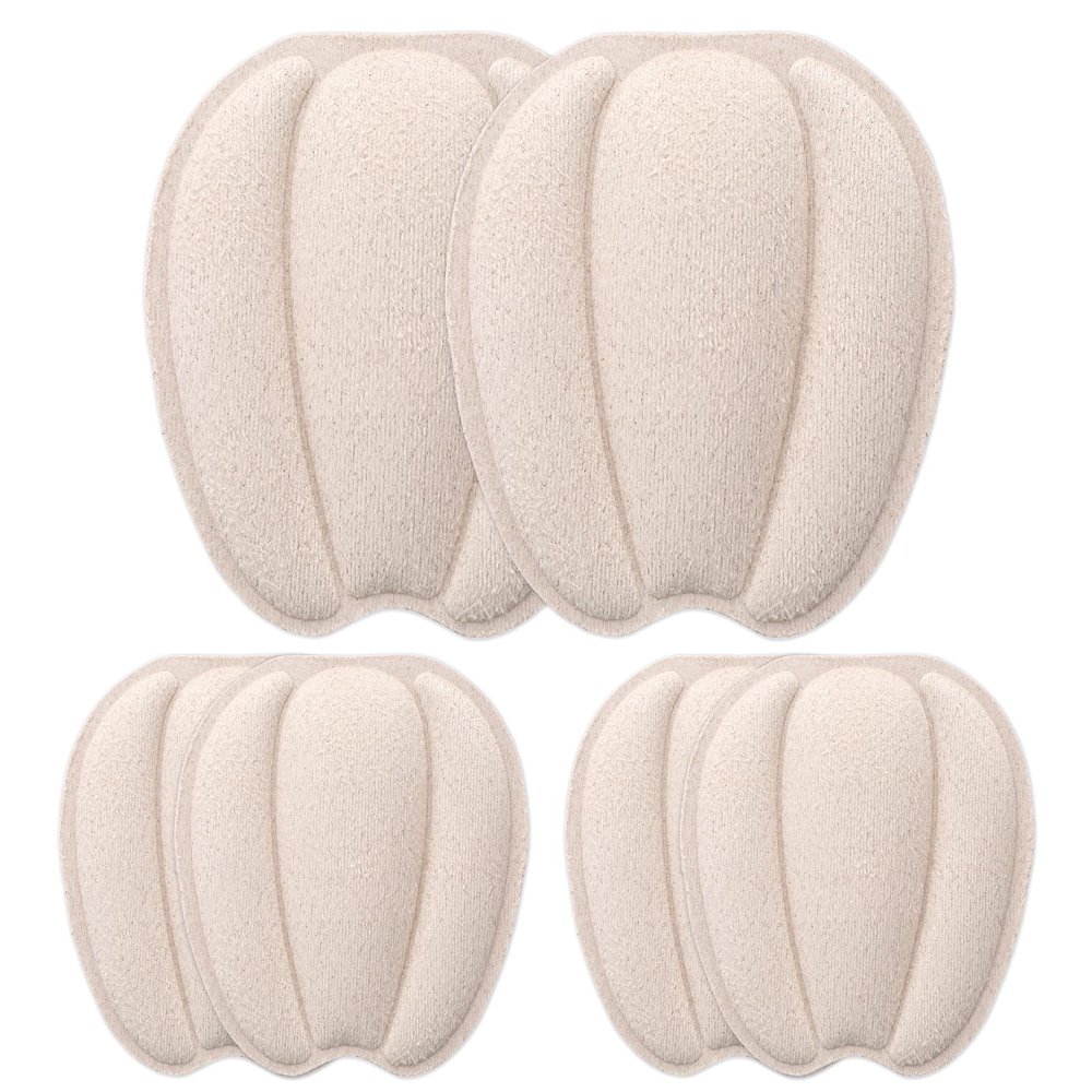 3 Pairs Tongue Pads for Shoe Too Big, Non Slip Tongue Cushion Insert for Loose Shoe Size Reducer Heel Pads Grips Cushion Inserts Replacement Shoes Filler for Men Women (Beige)