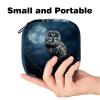Barred Owl Sits Motionless in The Blue Moonlight Sanitary Napkin Storage Bags Menstrual Cup Pouches Nursing Pad Holder Tampon Bags view 2