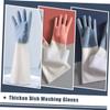 COOLHIYA 2pairs Food Service Gloves Cooking Gloves Household Cleaning Latex Flannelette Long Cuffs Non-slip Design view 3
