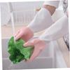 COOLHIYA 2pairs Food Service Gloves Cooking Gloves Household Cleaning Latex Flannelette Long Cuffs Non-slip Design view 4