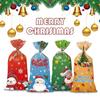 100Pcs Christmas Sugar Cookies Bag DIY Candy Bag with Santa Claus Packaging Festive Treats for Gifting view 4